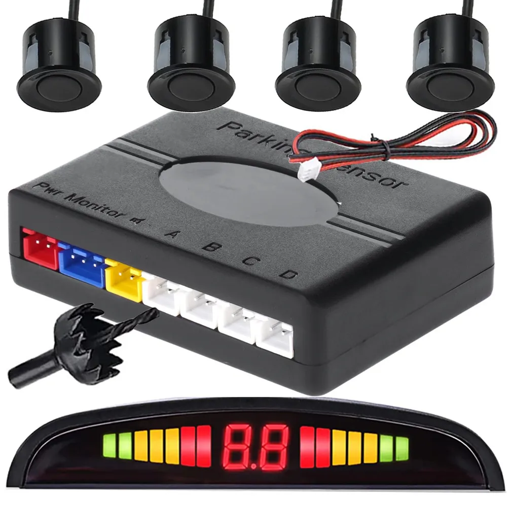 4x zadní parkovací senzory - lcd displej