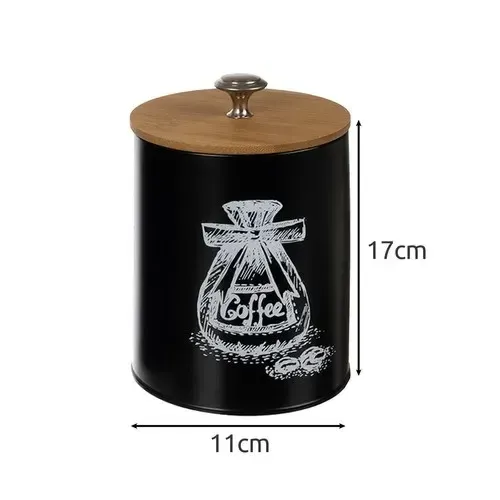 Sada kuchyňských dóz na potraviny 4 ks z pocínované oceli s bambusovými víky a silikonovým těsněním, 4× 1,5 l