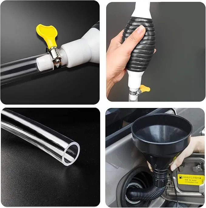 Pompă manuală pentru transferul combustibilului și lichidelor, 150 cm, pentru canistră, rezervor și acvariu