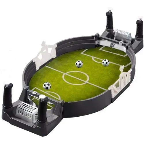 Mini fotbal de masă pentru 2 jucători, cu 3 mingi și 4 mânere de control