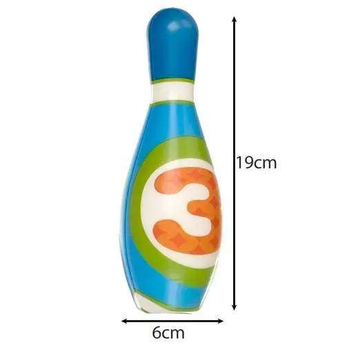 Dětské kuželky z měkké PU pěny, sada 6 ks s čísly, 5 kuželek a míček, pro děti od 3 let, výška 19 cm