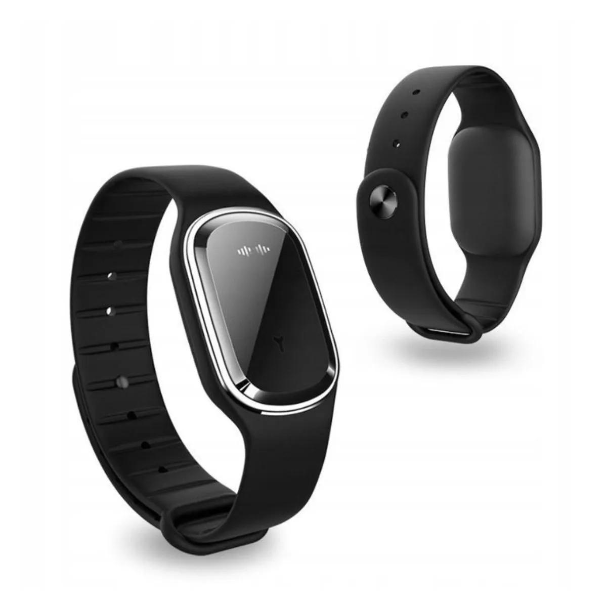 Fekete ultrahangos karkötő órával szúnyogok és rovarok ellen, vegyszer nélkül, unisex, gyermekeknek és felnőtteknek