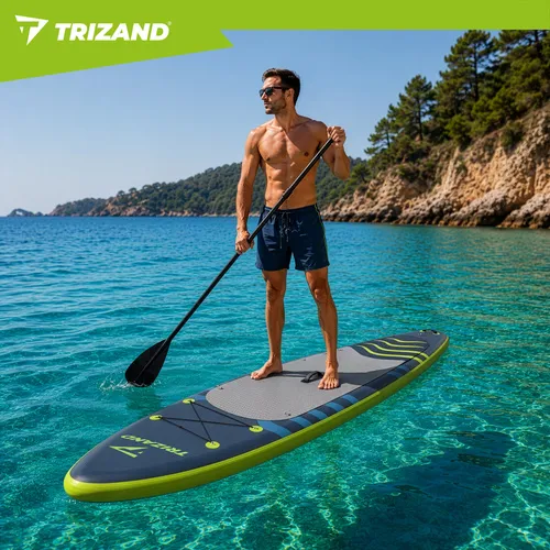 Nafukovací paddleboard 350×84×15 cm sada s pádlem, pumpou a batohem, nosnost 180 kg