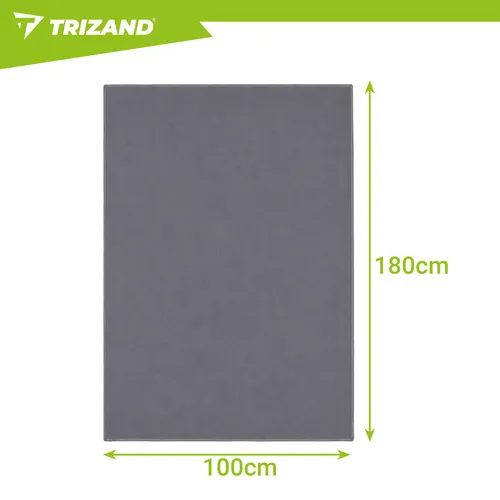 Sötétszürke gyorsan száradó mikroszálas törölköző 180×100 cm, 250 g/m², könnyű