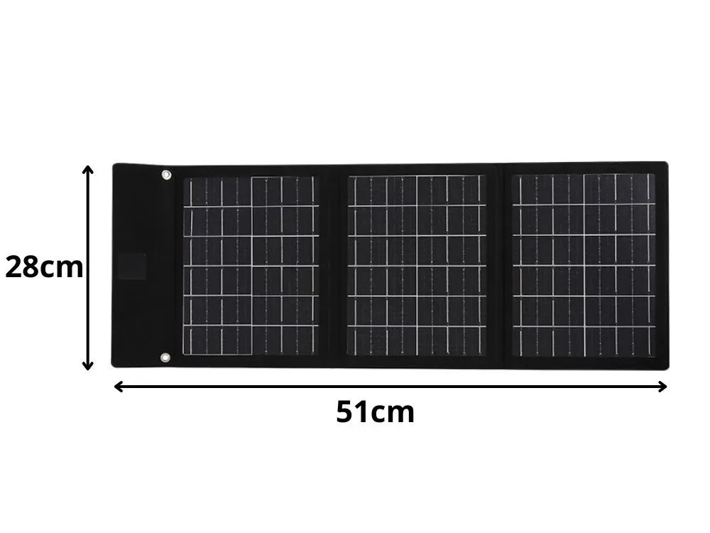 Přenosný skládací solární panel 20 W s USB-A a USB-C pro nabíjení mobilů a powerbank na cestách
