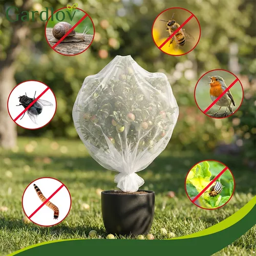 Bílá ochranná síť proti hmyzu na záhony 3×6m, 80 mesh 0,17mm, HDPE, propustná pro světlo a déšť