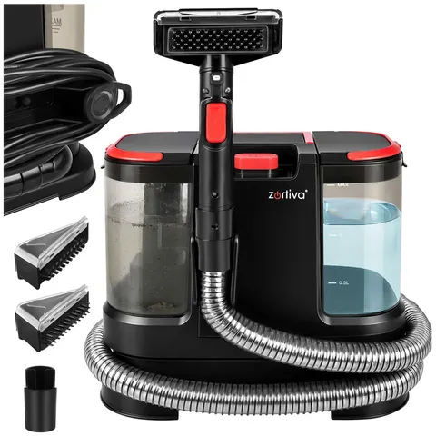 Kárpittisztító és szőnyegtisztító 800 W, 17 000 Pa szívóerő, 1800 ml tartály, szőr eltávolító fej, 1,5 m tömlő, 5 m kábel