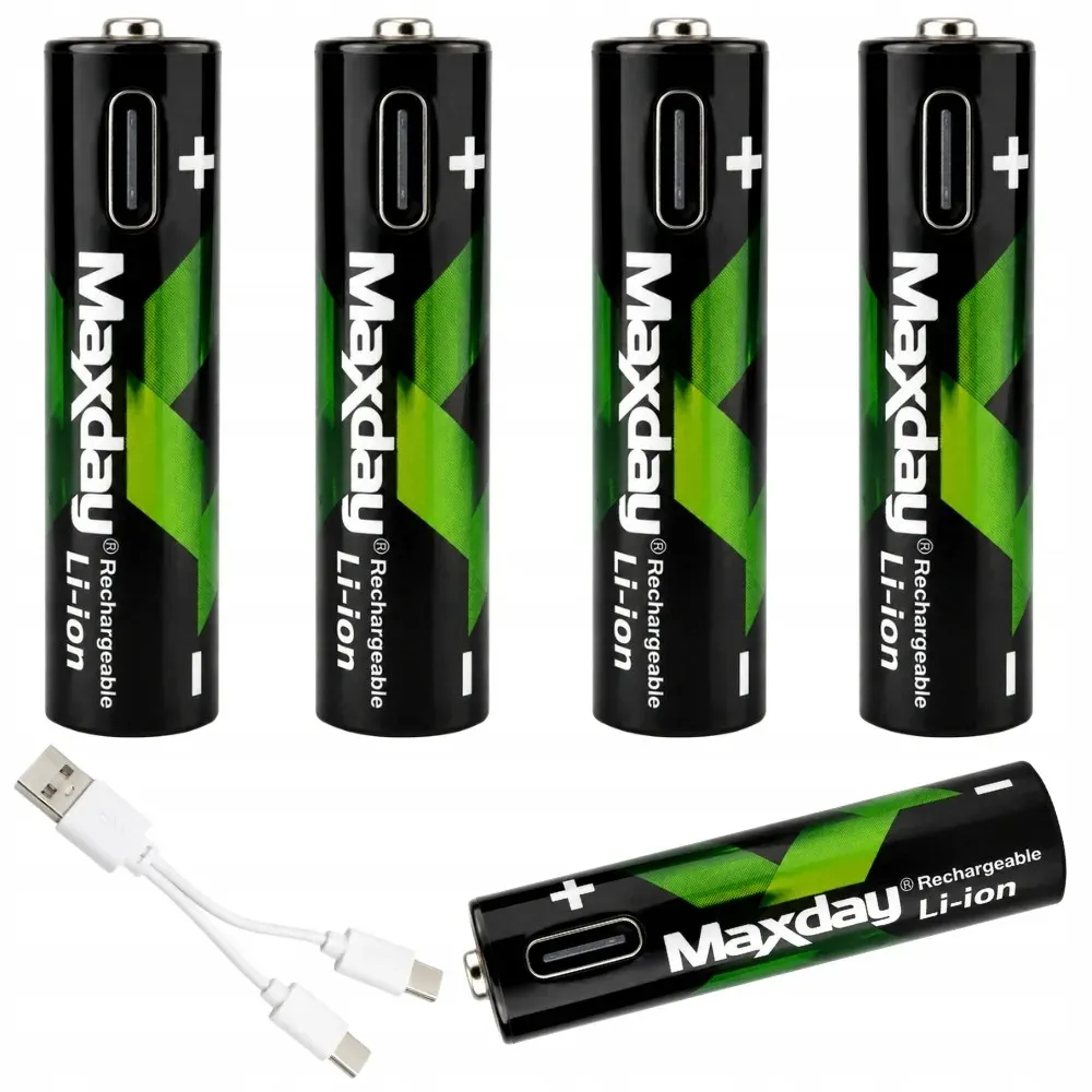 Acumulatori AAA Li-ion 440 mAh cu încărcare directă prin USB-C, 4 bucăți