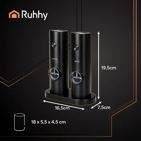 Designové mlýnky na sůl a pepř - 2ks v balení
