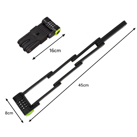 Skládací zámek na kolo