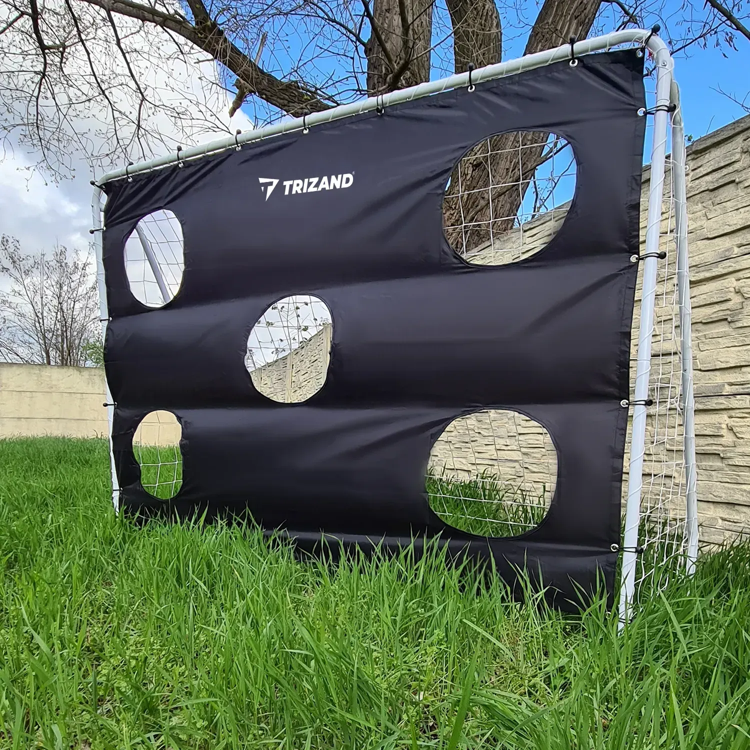 Kovová futbalová bránka 240×170×85 cm s cieľovou podložkou na presnosť, oceľový rám 32 mm, sieť, kotviace kolíky, click systém