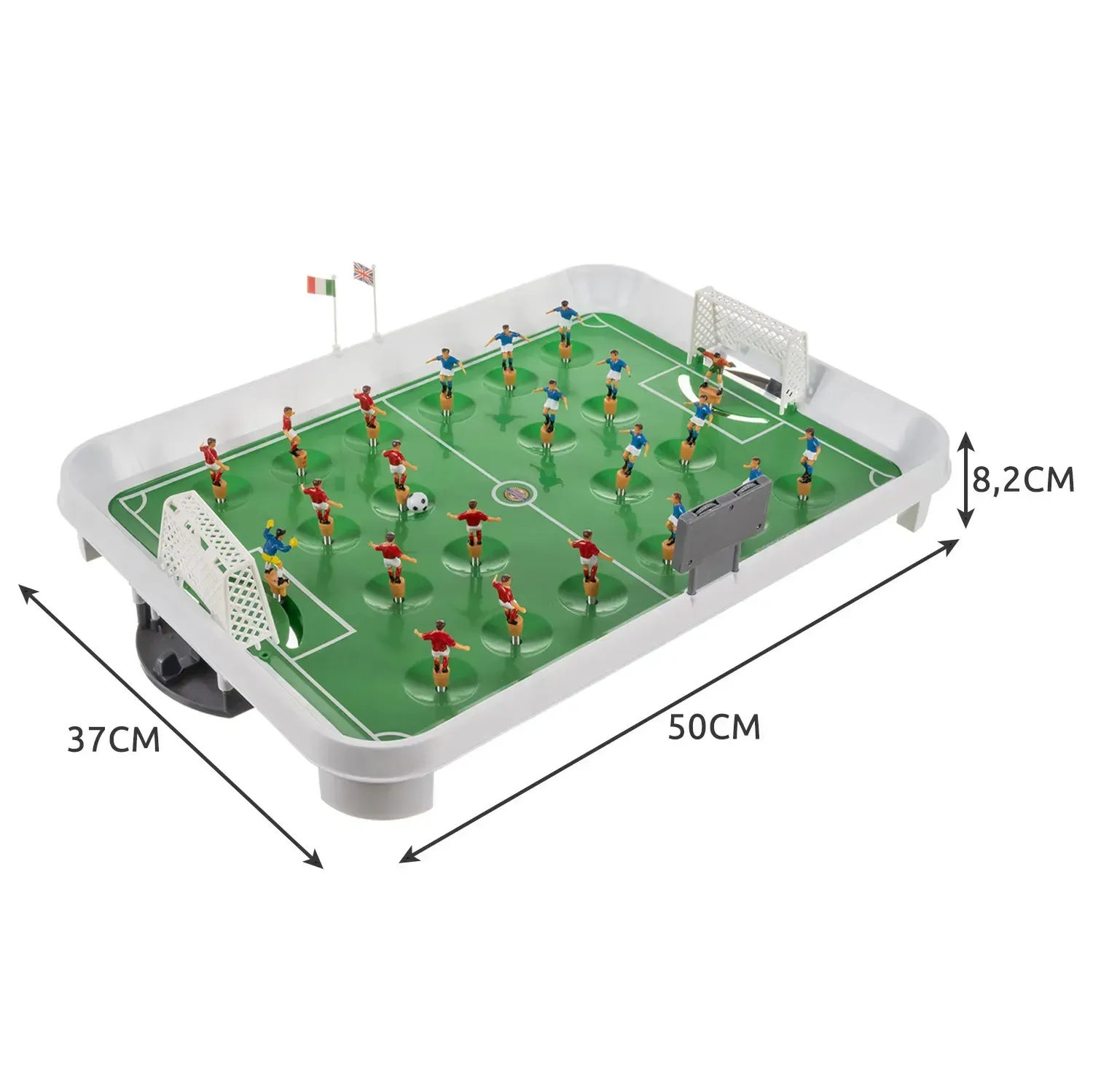 Fotbal de masă cu arcuri pentru 2 jucători, cu 22 de figurine, pentru copii de la 3 ani și adulți