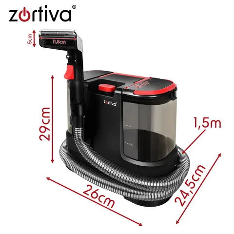 Kárpittisztító és szőnyegtisztító 800 W, 17 000 Pa szívóerő, 1800 ml tartály, szőr eltávolító fej, 1,5 m tömlő, 5 m kábel