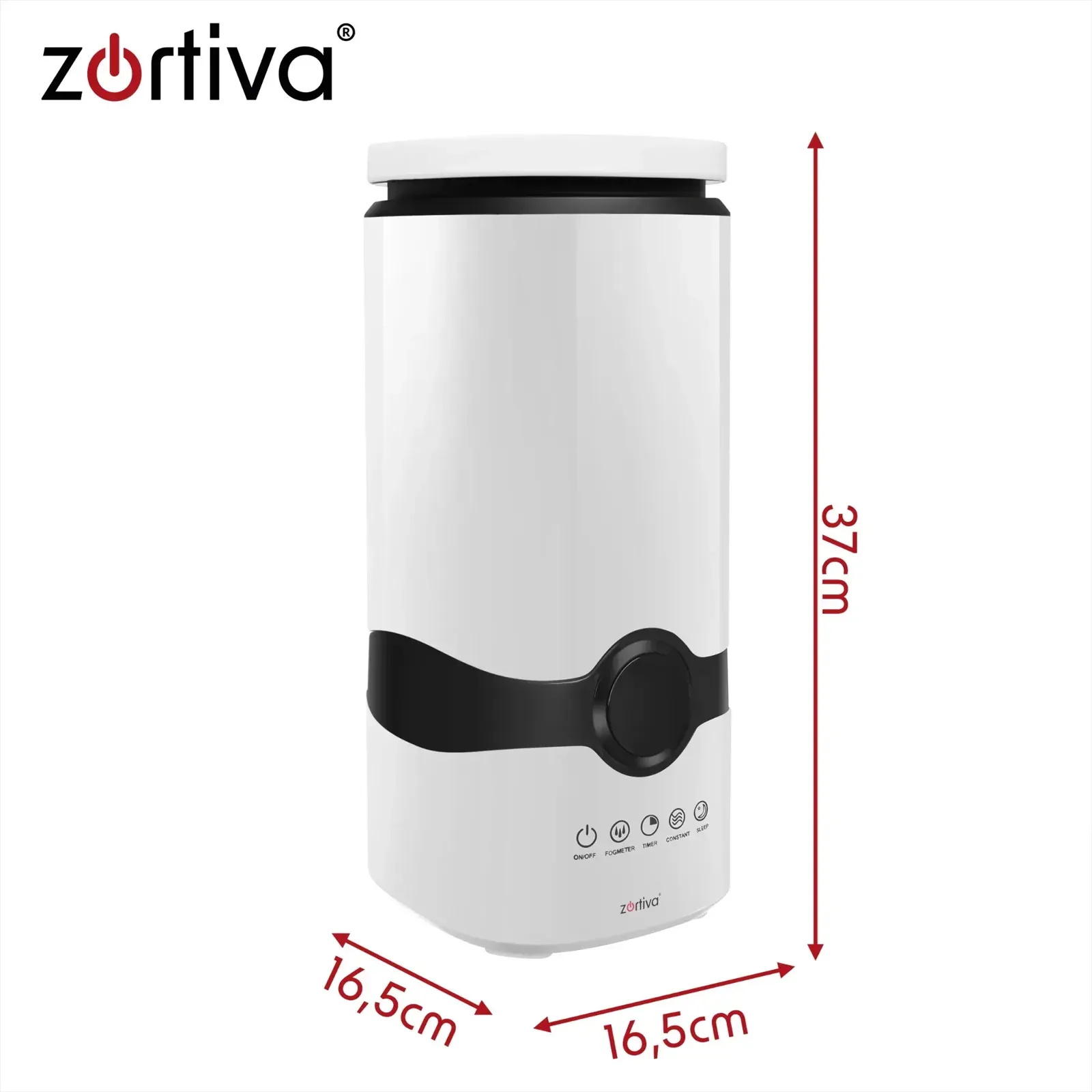 Umidificator ultrasonic alb și ionizator de aer 4 l cu difuzor, higrostat, mod de noapte, temporizator, telecomandă, 3 uleiuri esențiale