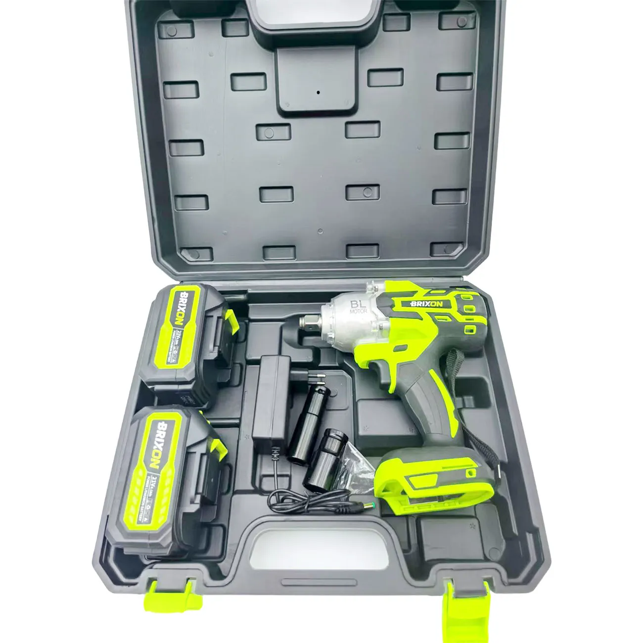 Akkus ütvecsavarozó 600 Nm, 2 akkumulátorral, 2800 ford./perc, 18 és 22 mm-es dugókulcsokkal és töltővel