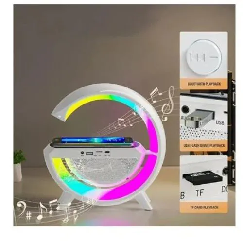 Bluetooth reproduktor s LED lampou a bezdrôtovou nabíjačkou