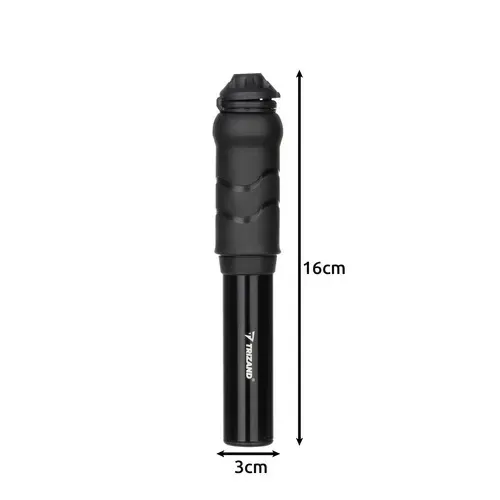 Černá hliníková pumpička na kolo 7 bar s hadičkou a držákem na rám, pro ventilky Presta a Schrader
