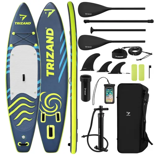 Nafukovací paddleboard 350×84×15 cm sada s pádlem, pumpou a batohem, nosnost 180 kg