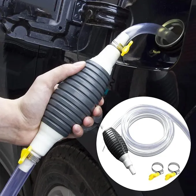 Pompă manuală pentru transferul combustibilului și lichidelor, 150 cm, pentru canistră, rezervor și acvariu