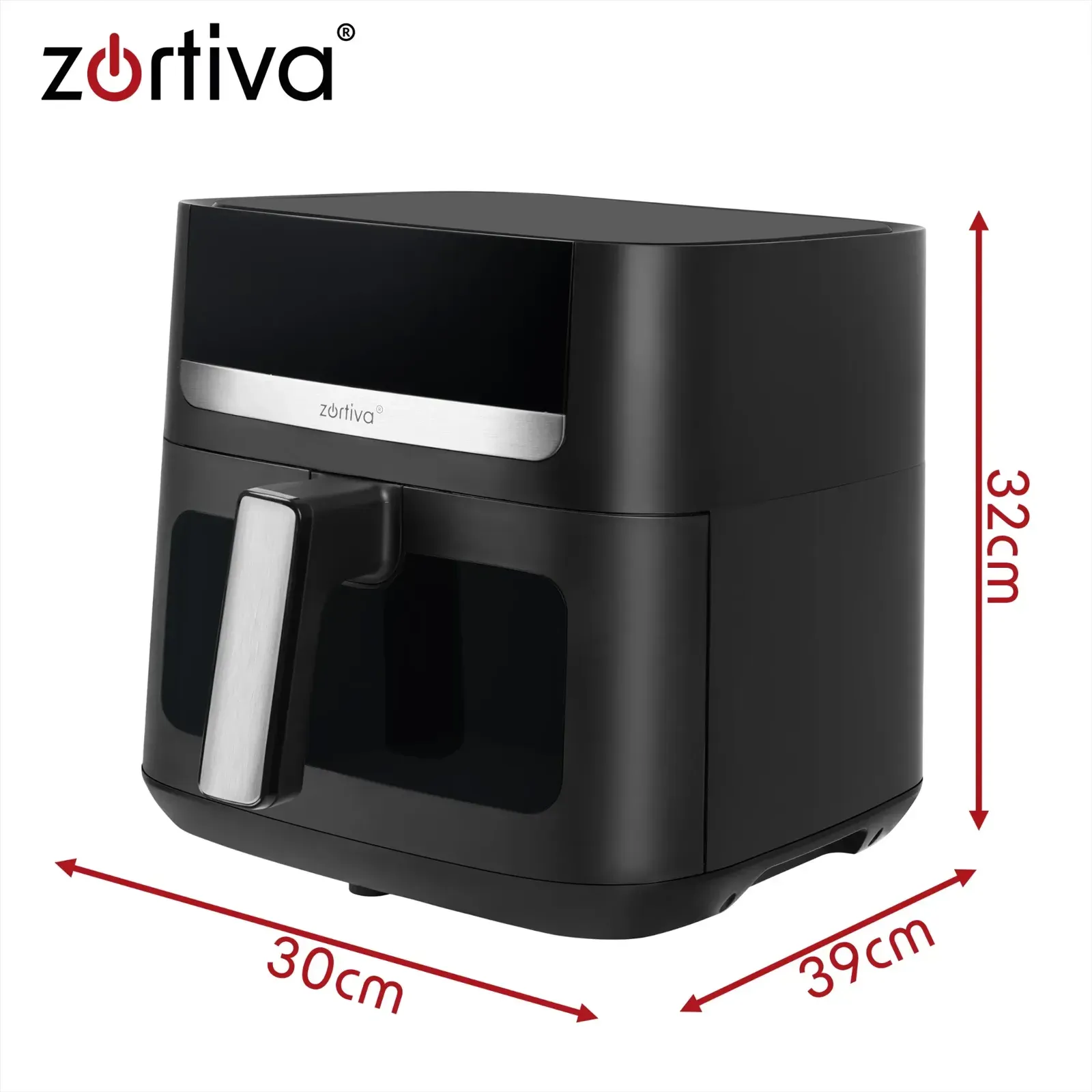 Horkovzdušná fritéza 8 l 1800 W s 8 programy, rozmrazováním, nepřilnavou nádobou a regulací teploty 80 až 200 C