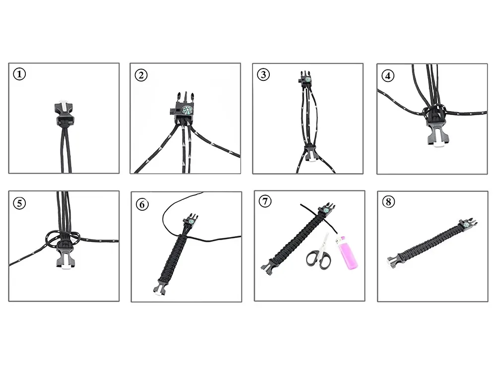 Bransoletka survivalowa 5w1