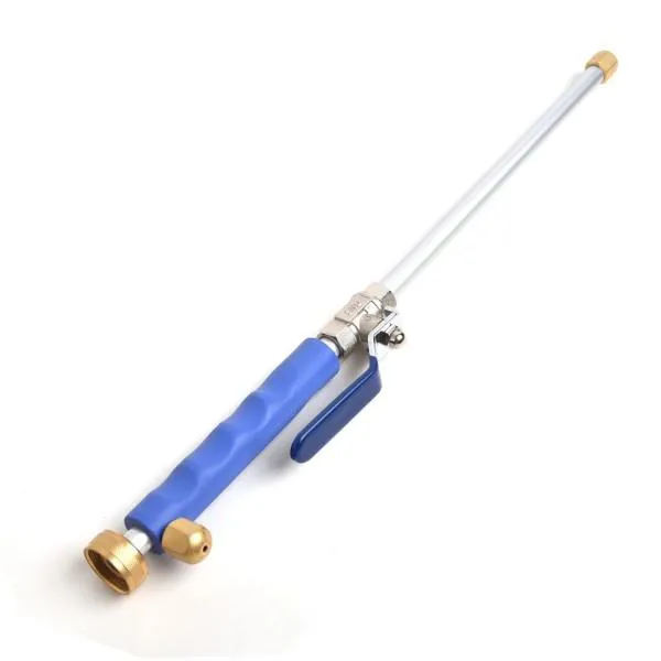 Stříbrný vysokotlaký nástavec na zahradní hadici 1,2 MPa s 2 režimy proudu a univerzální koncovkou